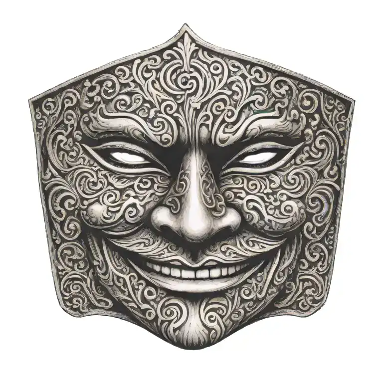 Smiling Theatre Mask Frowning Theatre Mask