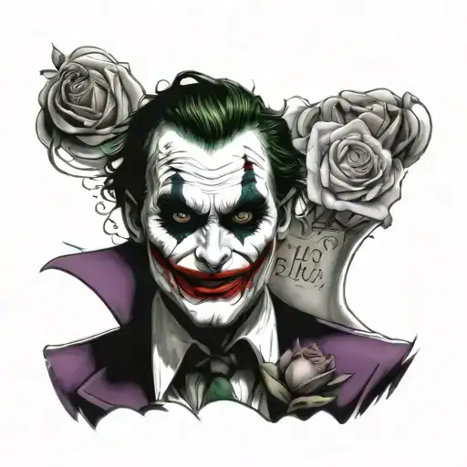 Joker With A Rose In His Hands