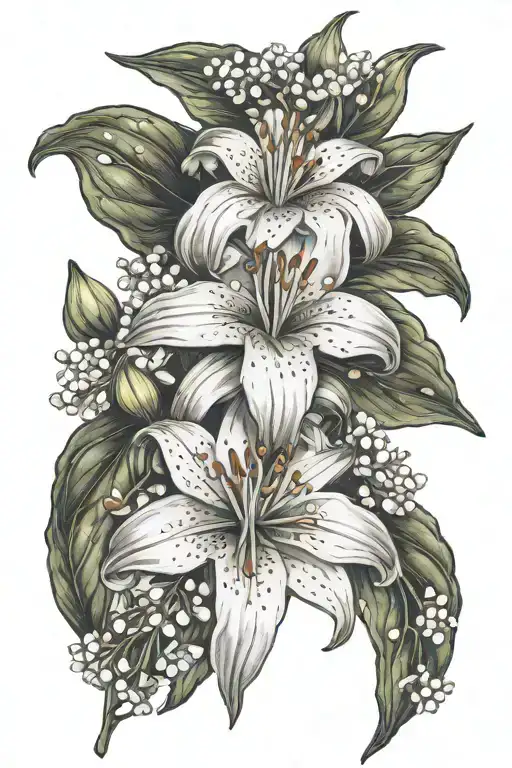 Lily Of The Vally And Hawthorn Flower