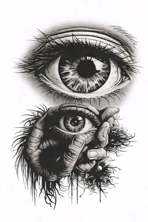 Eye With Mom And Son Walking Hand In Hand