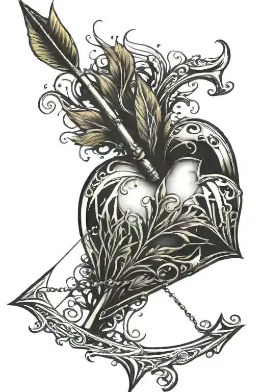 Arrow Turned Into Heart Made