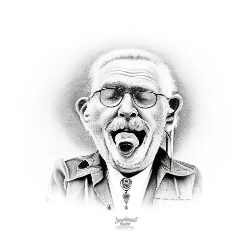 Old Man Playing Guitar Infront Of 2 Children