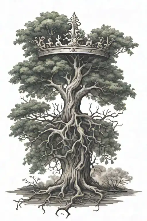 Tree Growing Inside The Crown
