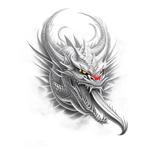 Warrior Facing Dragon