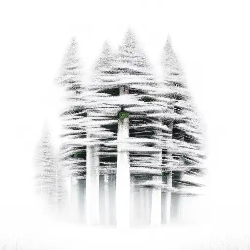 Scary Forest With Huge Trees