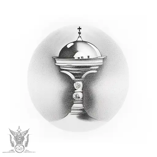 Hourglass And Greek Columns