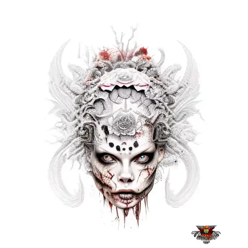 Zombified Beautiful Woman