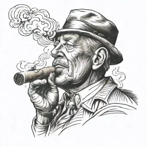 Cover Smoking A Cigar