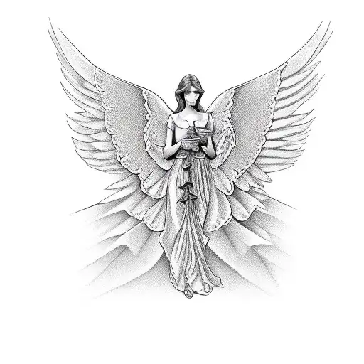 Angel In Rhombus Pattern