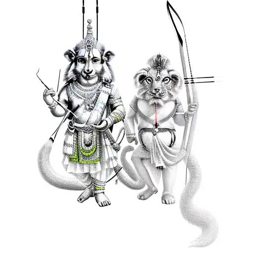 Sri Ram With Bow And Arrow
