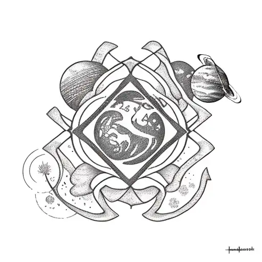 Planets With Plants With A Pirate Ship