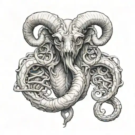 Aries Demon Eating Lungs Intestines Fully Realistic And Gorey