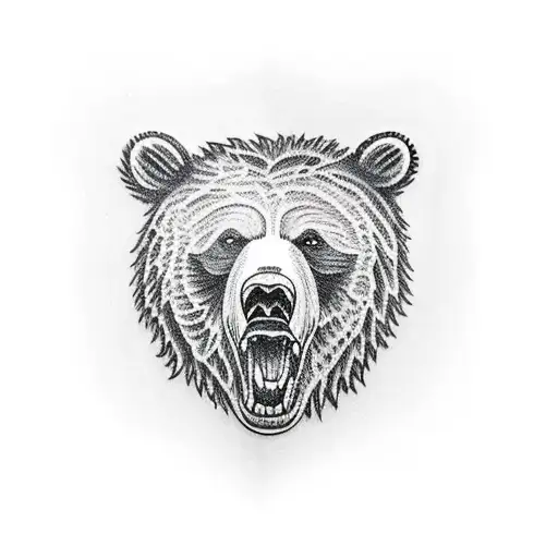 Calve Tattoo Including A Bear