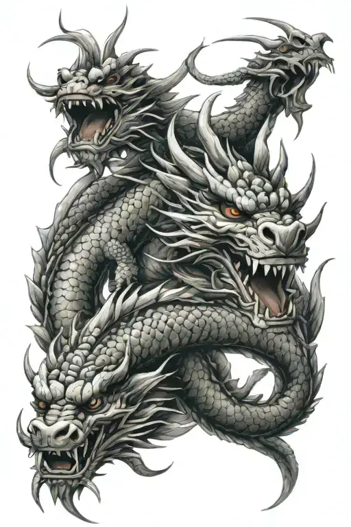 Japanese Dragon And Samuari