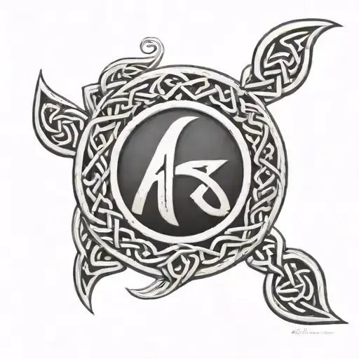 Celtic Knot With Celtic Letter Circle