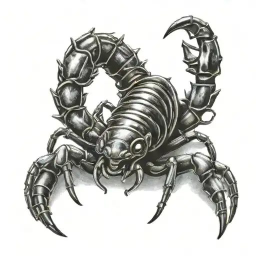 Scorpion With Metal Pincers