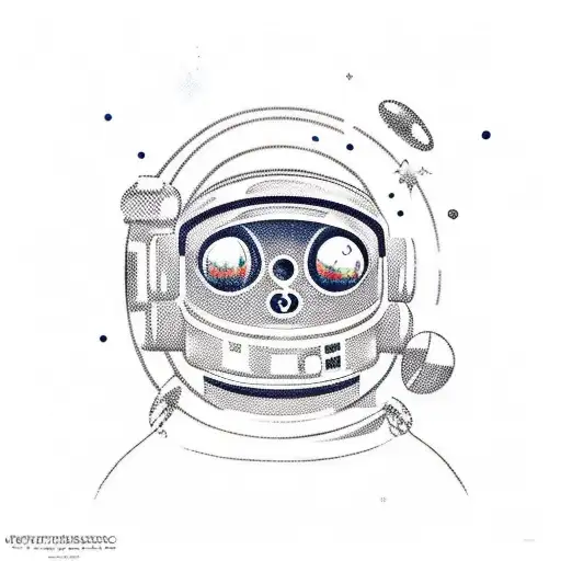 Astronaut With Boombox Floating Through Cosmos