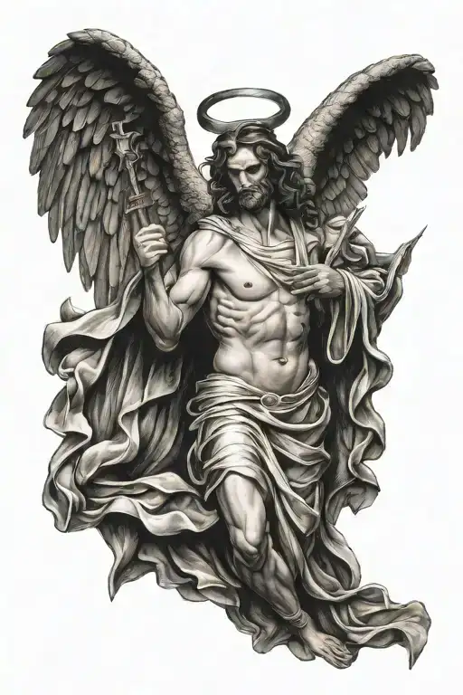 Angel Gabriel Killing Lucifer