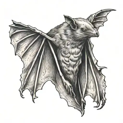Fruit Bat Closed Wings