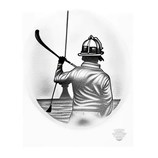 Firefighter Golfing Into The Sunset