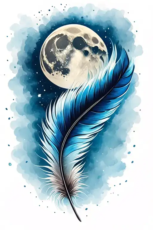 Feather And Moon