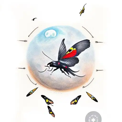 A Crow With A Spanish Moon Moth On Its Beak