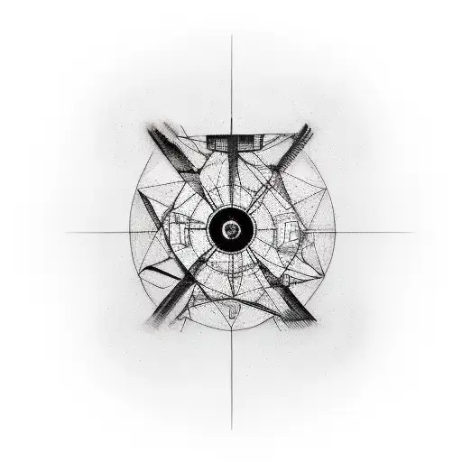 A Dystopian Novel Cover Featuring A Minimalist Design Of A Panopticon