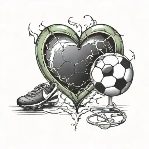 Football And Heart Made