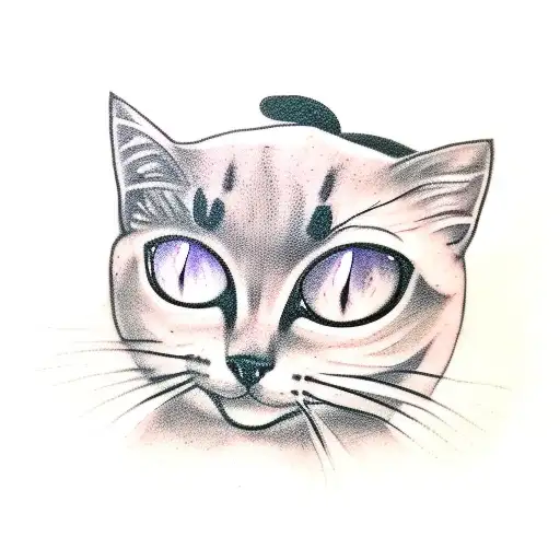 A Tattoo Of A Mage Summoning A Cat Familiar