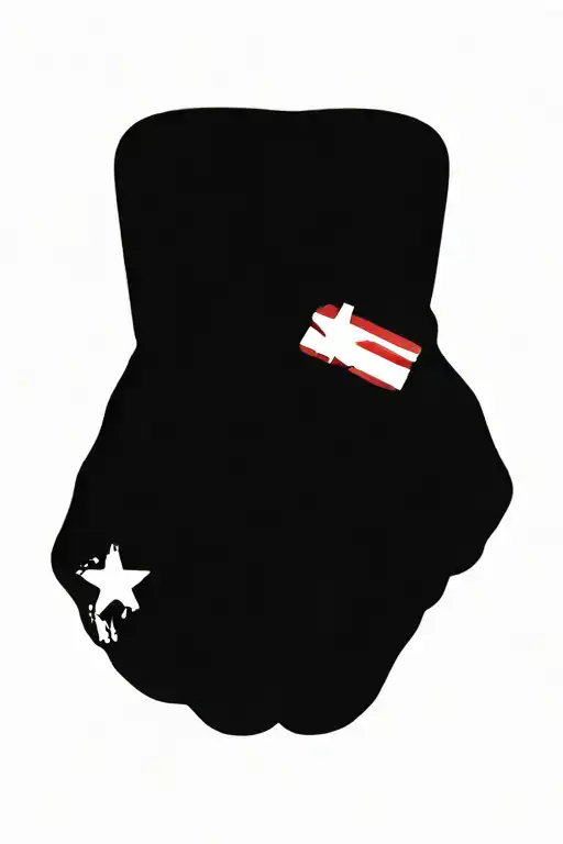 Skeleton Hand Tattoo Design With Puerto Rican Flag Integrated