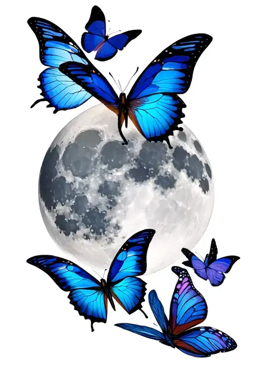 Butterflies Cresent Moon