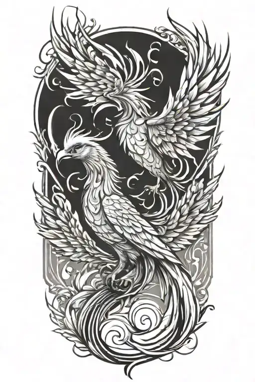 Phoenix Representing The Transgender Journey Of Transition From Male To Female