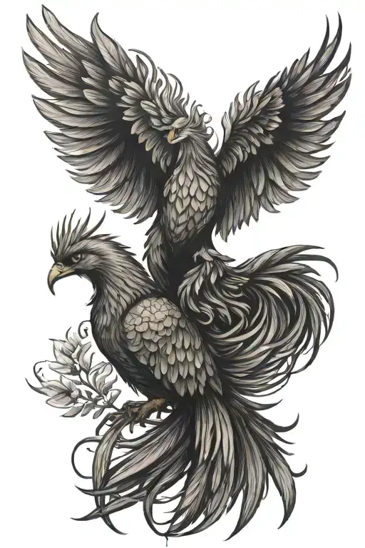 Phoenix Representing The Transgender Journey Of Transition From Male To Female