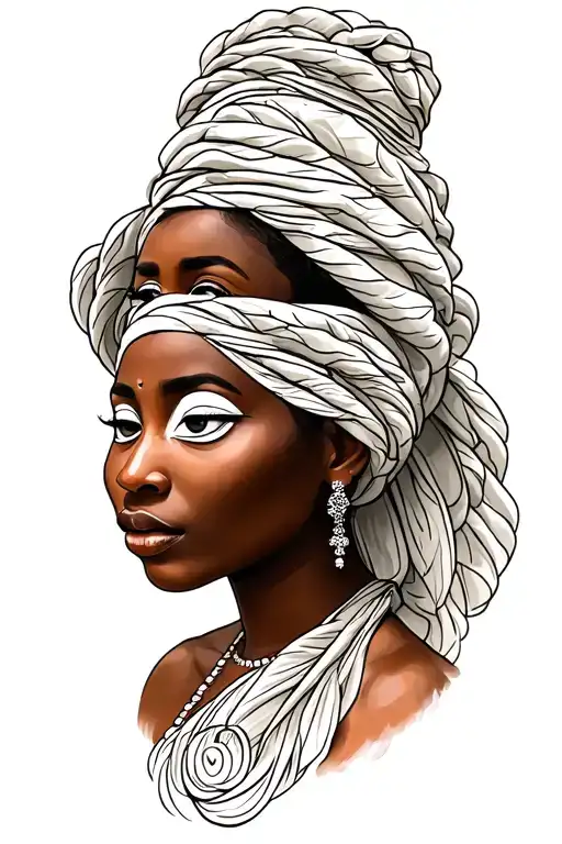 Three Wise African Women With Blank Eyes