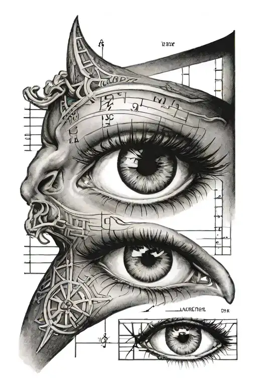 Eyes Eye Chart Optometrist Symbol Intertwined