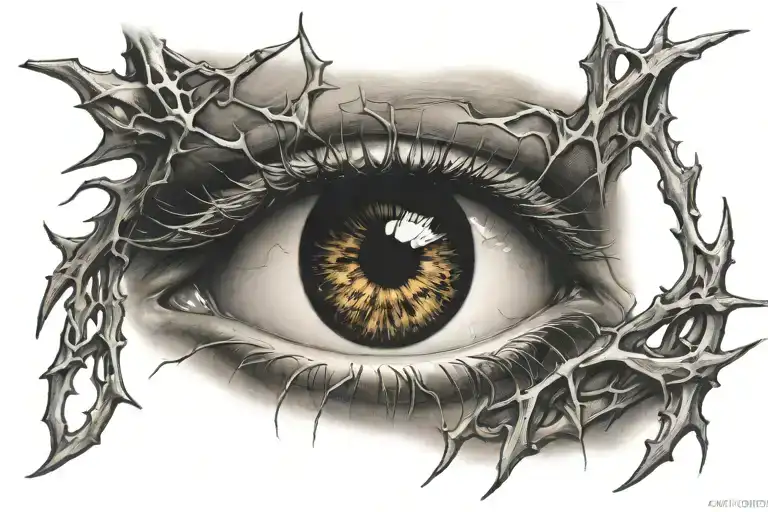 Jesus Eyes With Thorns Wrapping