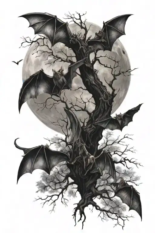 Poison Tree Moon Bats Flying