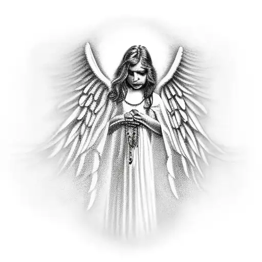 Angel In Chains On The Ground