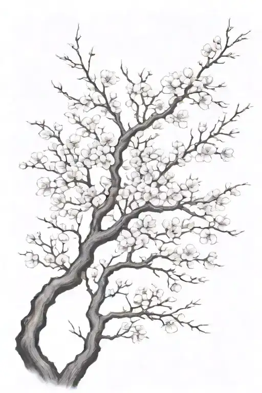 Cherry Blossom Tree But With Lightning Bolt Replacing The Branches