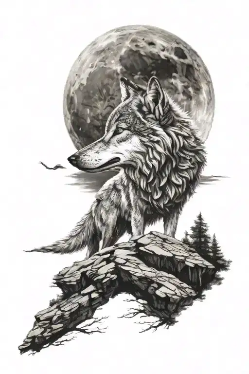 Wolf Howling At The Moon