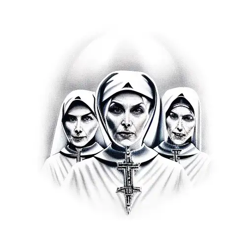 3 Evil Nuns With A Priest Controlling Them