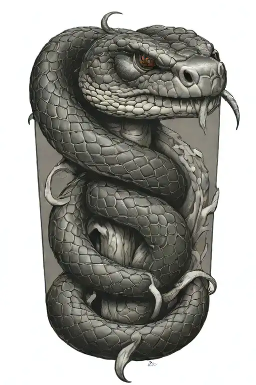 Snake With Dagger