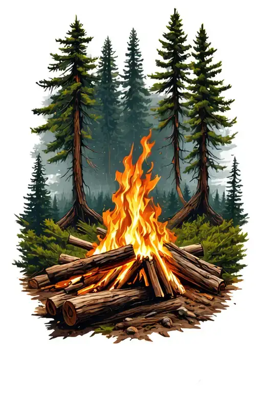 Camp Fire Woods Surrounded