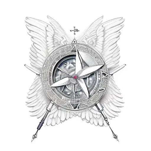 Sextant Surrounded By Angel