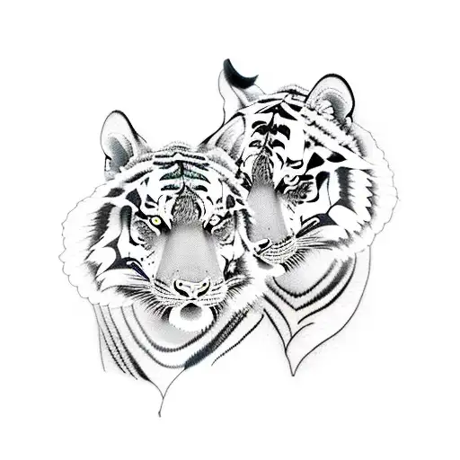 A Tiger And A Wolf Circling Each Other