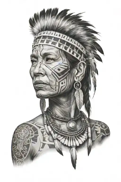 Native American Woman With