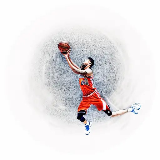 Basketball Player Shooting A Ball Into A Black Hole