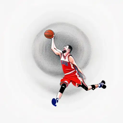 Basketball Player Shooting A Ball Into A Black Hole