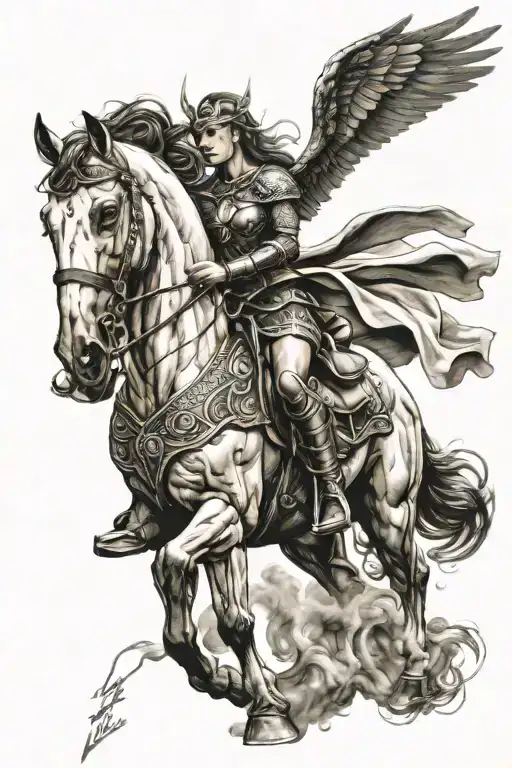 Valkyrie And Horse