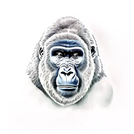 Gorilla Yelling With A Storm In The Background